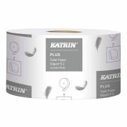 Toiletpapir Jumbo, Katrin, Plus Gigant S, 2 lag, hvid x 160.00m kasse a 12 ruller