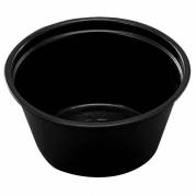 Dressingb&aelig;ger, Rund kapacitet 60, &Oslash; 62, h&oslash;jde 46 PP, sort, Portion Cup 2 oz pakke a 250 stk F&oslash;devare