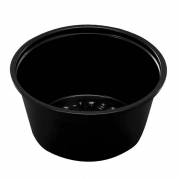 Dressingb&aelig;ger, Rund kapacitet 90, &Oslash; 74, h&oslash;jde 55 PP, sort, Portion Cup 3 oz pakke a 250 stk F&oslash;devare