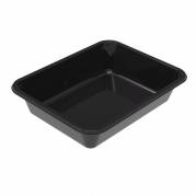 Plastbakke, F&aelig;rch, C 2227-1D, 1-rums Rektangul&aelig;r 1415 ml,178x227x49mm C-PET, sort, t/ovn & microovn