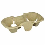 Kopholder, papir/cellulose/papir naturlig, For 2 cups kasse a 540 enheder, palle 36 kartoner Nature