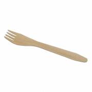Tr&aelig;bestik, tr&aelig;, tr&aelig;, No wax Gaffel 160mm, pakke a 100 stk Nature Line, F&oslash;devaregodkendt
