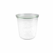 Sylteglas, Rund, &Oslash; 100, h&oslash;jde 107 Glass, transparent, pakke a 6 stk Weck F&oslash;devaregodkendt