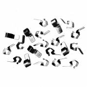 Clips t/sylteglas, Rund, &Oslash; 100 metal, metallic, pakke a 12 stk Weck Velegnet til indirekte tilbere