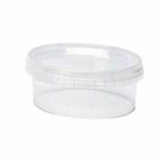 Plastb&oslash;tte, Rund 565 ml, &Oslash; 118, h&oslash;jde 101 PP, transparent, m/l&aring;g, &aelig;ske a 264 s&aelig;t