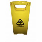 Toilet opfriskning Warning sign "cleaning", gul 300mm x 630mm