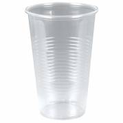 Drikkeb&aelig;ger Plast, 500 ml, PP transparent, Bl&oslash;d til &oslash;l, pose a 50 stk F&oslash;devaregodkendt