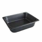 Plastbakke, F&aelig;rch, P 2325-80T, 1-rums Rektangul&aelig;r 4895 ml,268x327x80mm PP, sort, karton a 92 stk