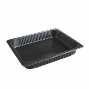Plastbakke, F&aelig;rch, P 2325-50T, 1-rums Rektangul&aelig;r 3170 ml,268x327x50mm PP, sort, karton a 100 stk F&oslash;