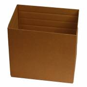 B&oslash;lgepapkasse, indre dim: 386 x 283 x 350 mm, 1-lags,B-flute, 3.000 mm FEFCO 0216, brun, bundt a 20