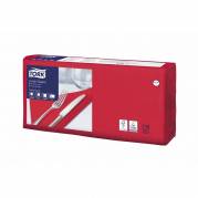 Frokostservietter, Tork, Advanced 1/4-fold, 3 lag, r&oslash;d 326mmx330mm, 16g/m2, karton a 1500 stk FSC Mi