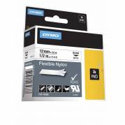 Labeltape, Dymo Rhino, 18488 12mmx3.50m hvid/sort