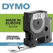 Labeltape, Dymo D1, 45803 S0720830 19mmx7.00m sort/hvid
