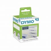 Indstiksm&aelig;rke, Dymo 12x50mm hvid, rulle a 220 etiketter