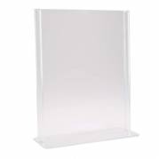 Brochure display, BNT A6 T-form til bord, transparent