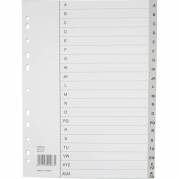 Register, Bantex, A4,210x297mm, A-&Aring;, gr&aring; palle 3100 s&aelig;t