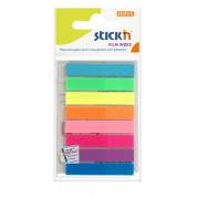 Indexfaner, BNT Stick&acute;n, 8 farver,45x8mm assorteret pakke a 160 stk