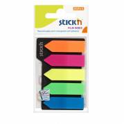 Indexfaner, BNT Stick&acute;n, 5 farver,45 x12mm, assorteret pakke a 125 stk