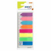 Indexfaner, BNT Stick&acute;n, 8 farver,45 x12mm, assorteret pakke a 400 stk