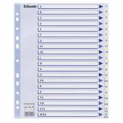 Register, Esselte, MAXI, A4,210x297mm A-&Aring;, hvid Pakke med 10 s&aelig;t