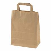 Papirb&aelig;repose, 220 x 290 mm, flat bag Papir, brun, pakke a 250 stk palle a 12 pakker, palle a 12 kar