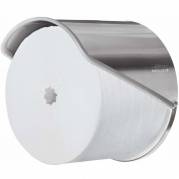 Toiletpapirdispenser ruller, Tork T7 Single roll steel, rustfrit st&aring;l x132mm x 275mm