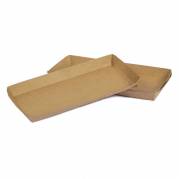 P&oslash;lsebakke,200x90x20mm Pap, brun, pakke a 100 stk F&oslash;devaregodkendt