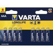 Batteri, Varta, AAA Longlife pakke a 8 stk