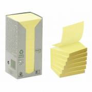 Post-it, Post-it, Recycle, gul, 76x76mm pakke a 16 stk, 100 % PEFC Certified
