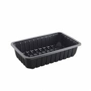 Plastbakke, F&aelig;rch, K 81-60S, 1-rums Rektangul&aelig;r 1800 ml,161x262x59mm PP, sort, karton a 300 stk