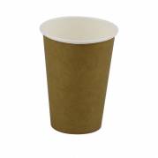 Kaffeb&aelig;ger, Papir + PE, brun 7 oz Automat, karton a 2500 stk palle 18 kartoner, Single wall F&oslash;devare