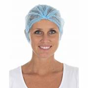 Engangs h&aring;rnet, Mop Cap on-size Non-woven, bl&aring;, pakke a 1000 stk
