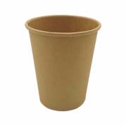 Kaffeb&aelig;ger, Papir + PE, brun, 8 oz karton a 1000 stk, palle 18 kartoner Single wall, F&oslash;devaregodkend