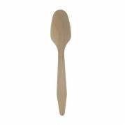 Tr&aelig;bestik, tr&aelig;, tr&aelig;, Wax coated Ske 185mm, pakke a 100 stk, Exclussiv F&oslash;devaregodkendt