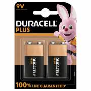 Batteri, Duracell PLUS POWER, 9V alkaline pakke a 2 stk