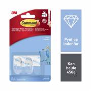 Command, 3M Command 17092CLR, hvid, kasse a 6 pakker