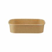 Salatbowle 500 ml,172x120x41mm Kraft, brun, Til mikroovn pakke a 50 stk F&oslash;devaregodkendt