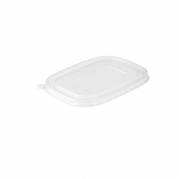 L&aring;g t/suppeb&aelig;ger, 500 - 1000 ml Firkantet,200x172x10mm PP, transparent, Til mikroovn pakke a 50 stk