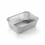 Foliebakke, Plus Pack, 1-Compartments Rektangul&aelig;r 500 ml,150x110x44mm aluminium, aluminium, pakke a