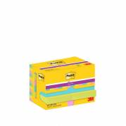 Notes, Post-it, Super sticky, assorteret 48x48mm, pakke a 12 stk 100% PEFC Certified