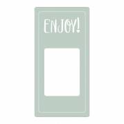 Forseglingsetiket, Meto, ENJOY! 50x100mm gr&oslash;n, rulle a 500 etiketter