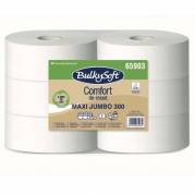 Toiletpapir Jumbo, BulkySoft, Comfort Gigant M, 2 lag, hvid x 300.00m kasse a 6 ruller