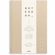 Notesbog, Mayland Deluxe, A5, beige, 148 x210mm, 100g/m2, FSC Mix Credit