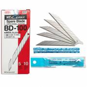 Reserveklinger, NT Cutter, 9x72mm metallic, Segmented 30 degree pakke a 10 stk