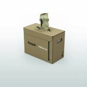 Pakkefyld af papir, FillPak Go, 1 lag 70 g/m2, 380 mm x 360.00 m, Greenline gr&aring;, zick-zack foldet, &aelig;