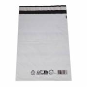 Coex Forsendelsespose, 50 &micro;m, 230 x 325 mm, genanvendt LDPE, sort/hvid Stregkode & genanvend. koder&nbsp;