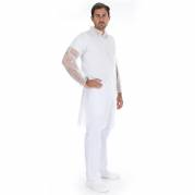 Bes&oslash;gsjakker Bes&oslash;gsjakke med knapper XXL, Non-woven hvid, pakke a 100 stk