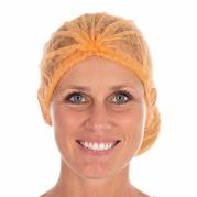 Engangs h&aring;rnet, Mop-Cap 50cm, Non-woven orange, pakke a 1000 stk