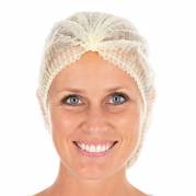 Engangs h&aring;rnet, Mop-Cap 55cm, Non-woven gul, pakke a 1000 stk