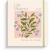 Livsstilskalender, Mayland Life Planner Delicate flowers, 190x216mm &aring;r: 2027, Flerfarvet,
